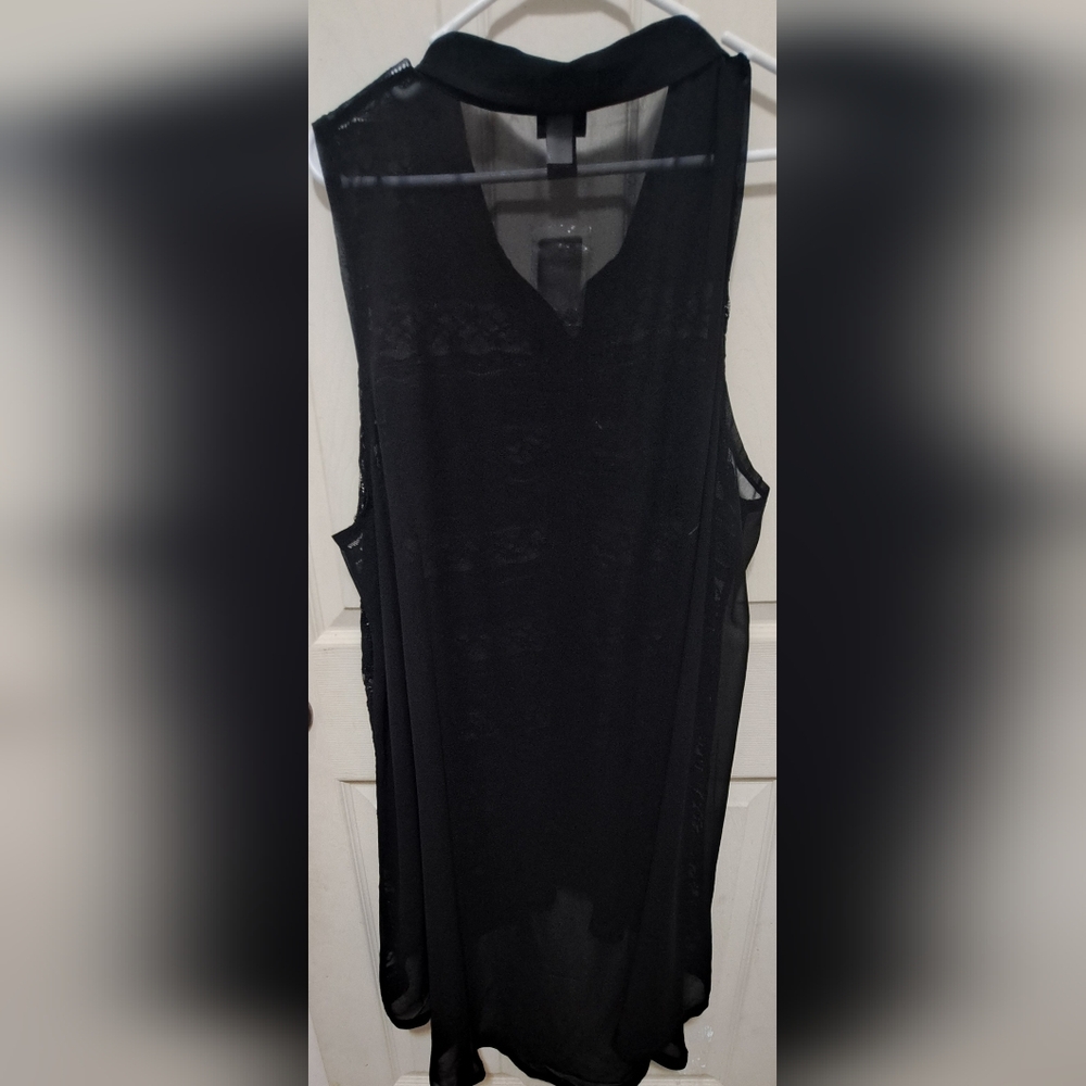 Torrid Black Lace High/Low Tunic - Picture 7 of 8